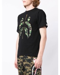 T-shirt à col rond imprimé noir BAPE BLACK *A BATHING APE®