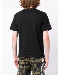 T-shirt à col rond imprimé noir BAPE BLACK *A BATHING APE®