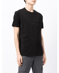 T-shirt à col rond imprimé noir Armani Exchange