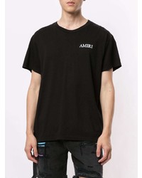 T-shirt à col rond imprimé noir Amiri