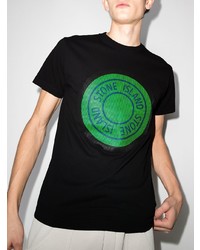 T-shirt à col rond imprimé noir Stone Island