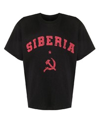 T-shirt à col rond imprimé noir Siberia Hills