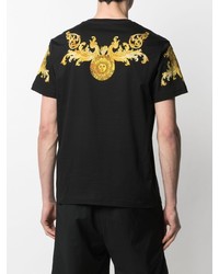 T-shirt à col rond imprimé noir VERSACE JEANS COUTURE