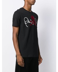 T-shirt à col rond imprimé noir Philipp Plein