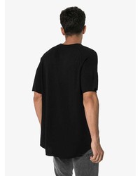 T-shirt à col rond imprimé noir Balmain