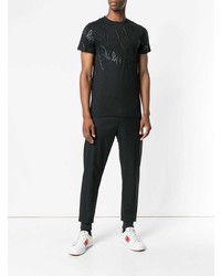 T-shirt à col rond imprimé noir Philipp Plein