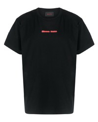 T-shirt à col rond imprimé noir Simone Rocha