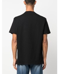 T-shirt à col rond imprimé noir Alexander McQueen