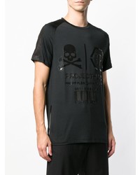 T-shirt à col rond imprimé noir Philipp Plein