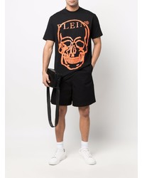 T-shirt à col rond imprimé noir Philipp Plein