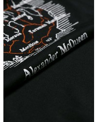 T-shirt à col rond imprimé noir Alexander McQueen