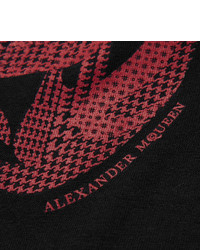 T-shirt à col rond imprimé noir Alexander McQueen