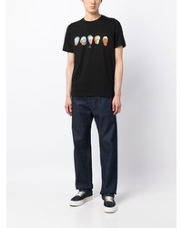 T-shirt à col rond imprimé noir PS Paul Smith