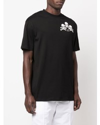 T-shirt à col rond imprimé noir Philipp Plein