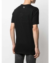 T-shirt à col rond imprimé noir Philipp Plein