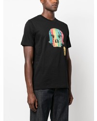 T-shirt à col rond imprimé noir PS Paul Smith