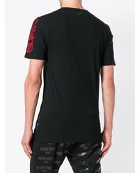 T-shirt à col rond imprimé noir Philipp Plein