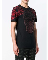 T-shirt à col rond imprimé noir Philipp Plein