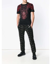 T-shirt à col rond imprimé noir Philipp Plein