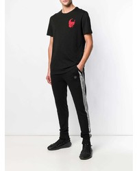 T-shirt à col rond imprimé noir Philipp Plein