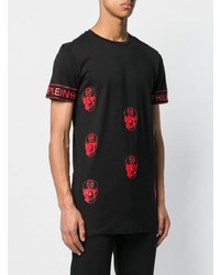 T-shirt à col rond imprimé noir Philipp Plein