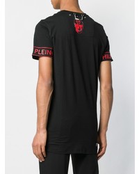 T-shirt à col rond imprimé noir Philipp Plein