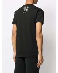 T-shirt à col rond imprimé noir Philipp Plein