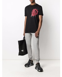 T-shirt à col rond imprimé noir Philipp Plein