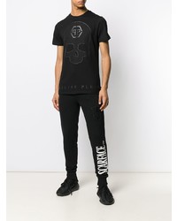 T-shirt à col rond imprimé noir Philipp Plein