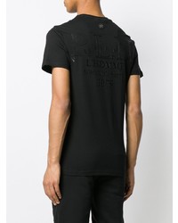 T-shirt à col rond imprimé noir Philipp Plein