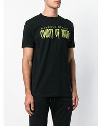 T-shirt à col rond imprimé noir Marcelo Burlon County of Milan