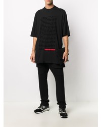 T-shirt à col rond imprimé noir Rick Owens DRKSHDW