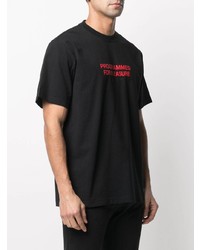 T-shirt à col rond imprimé noir Vetements