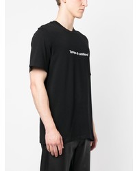 T-shirt à col rond imprimé noir MSGM