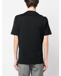 T-shirt à col rond imprimé noir Brunello Cucinelli