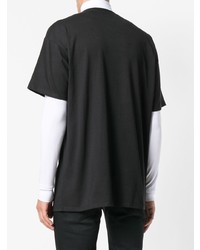 T-shirt à col rond imprimé noir Raf Simons