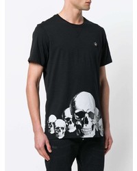 T-shirt à col rond imprimé noir Philipp Plein