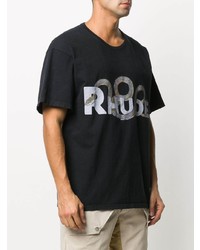 T-shirt à col rond imprimé noir Rhude