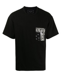 T-shirt à col rond imprimé noir Sophnet.