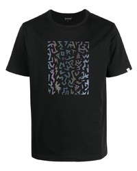 T-shirt à col rond imprimé noir SPORT b. by agnès b.
