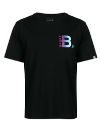 T-shirt à col rond imprimé noir SPORT b. by agnès b.