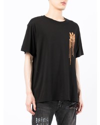 T-shirt à col rond imprimé noir Amiri