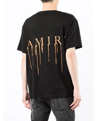 T-shirt à col rond imprimé noir Amiri