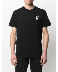 T-shirt à col rond imprimé noir Off-White