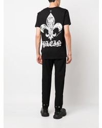 T-shirt à col rond imprimé noir Philipp Plein