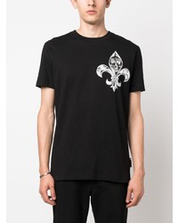 T-shirt à col rond imprimé noir Philipp Plein