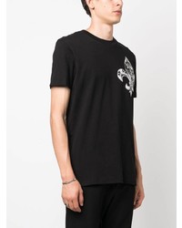 T-shirt à col rond imprimé noir Philipp Plein