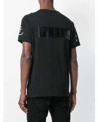 T-shirt à col rond imprimé noir Philipp Plein