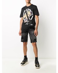 T-shirt à col rond imprimé noir Philipp Plein