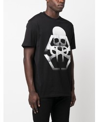 T-shirt à col rond imprimé noir Philipp Plein